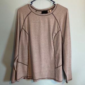 Lucy athletic grey and back stripe long sleeve top size 2X